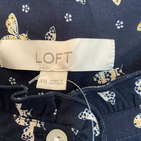 Loft Bee Ruffle Top Blouse - Picture 8 of 10